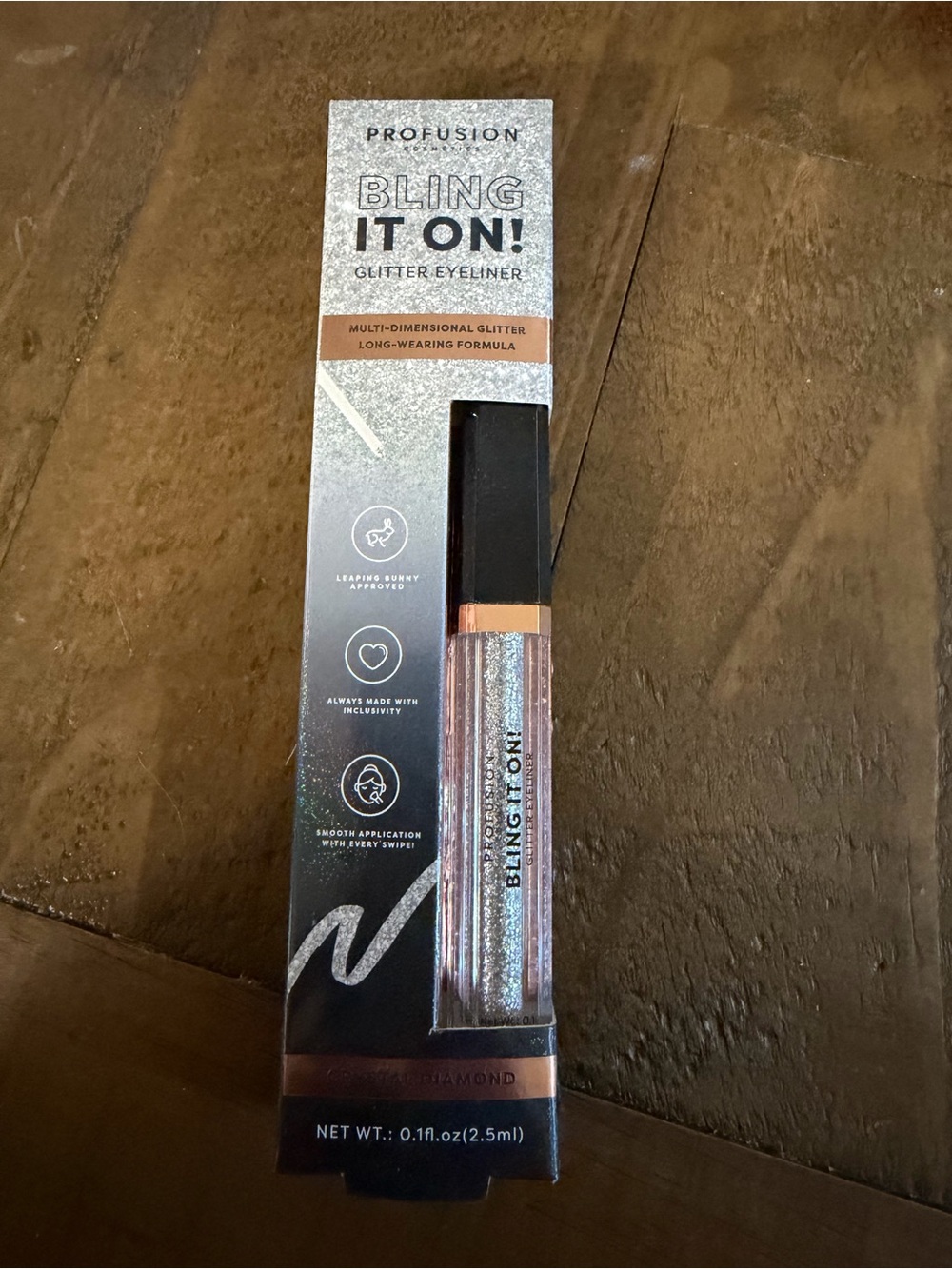 Profusion bling it on silver liquid eyeliner new eyeliner glitter silver